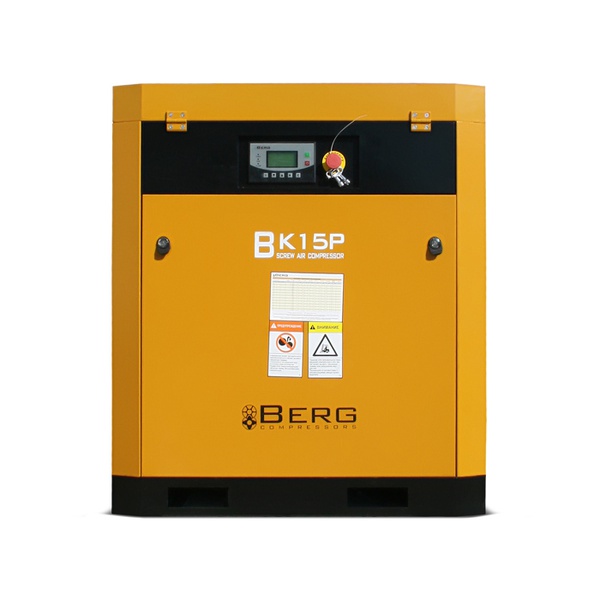 Винтовой компрессор с ременным приводом BERG ВК-15Р, давление 10 бар