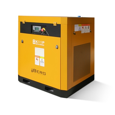 Винтовой компрессор с ременным приводом BERG ВК-11Р, давление 8 бар