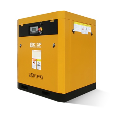Винтовой компрессор с ременным приводом BERG ВК-15Р, давление 10 бар